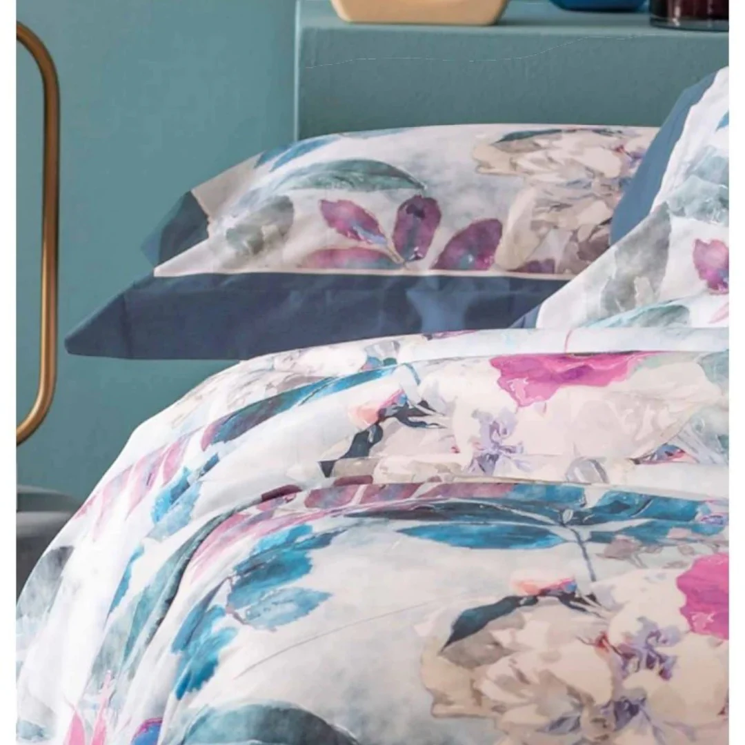 Dondi Home Notti Blu Parure Copripiumino in percalle stampato Claire Laguna - immagine 3