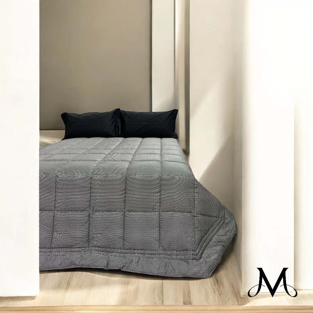 Reever Trapunta in raso di cotone Tie Stampa Nero e Bianco - immagine 2