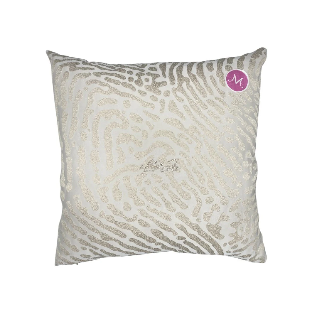 LIU JO Cuscino Arredo Jacquard Impronta logo Corsivo 40x40 Sabbia - LL2523 00069