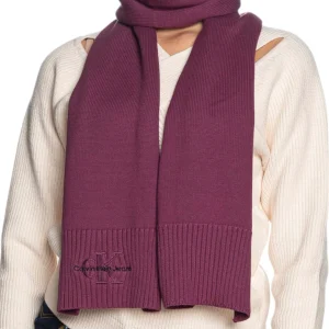 Calvin Klein Sciarpa Donna Logo Ricamato CK Jeans Amaranto - K60K611262 VAC