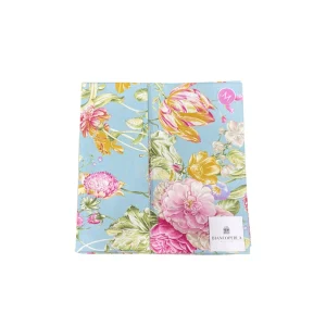 Biancoperla Parure Copripiumino Cotone Percalle Stampato Vivaldi azzurro