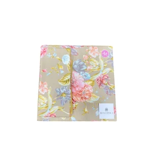 Biancoperla Parure Copripiumino Cotone Percalle Stampato Vivaldi Nocciola