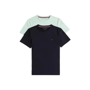 Tommy Hilfiger 2 Pack T-Shirt Bambino Desert Sky/Dew Green - UB0UB00310-05H