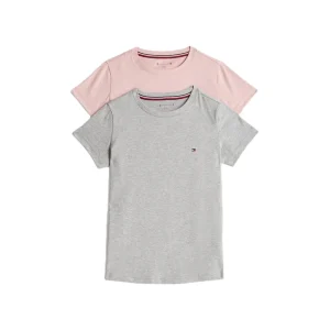 Tommy Hilfiger 2 Pack T-Shirt Bambina Foggy Pink/Light Grey Htr - UG0UG00307-0R8