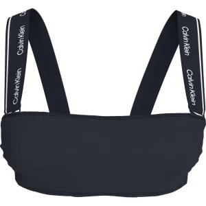 Calvin Klein Beachwear Top Bikini Bandeau Donna blu - KW0KW02731-CEF