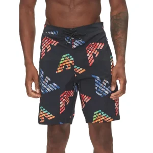 Emporio Armani Beachwear Costume pantaloncino uomo Black/Multicol Eagle-EM000689