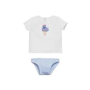 Ysabel Mora Beachwear Completo Bimba Costume Slip E Maglietta 9-36 mesi- 97062
