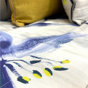 Reever completo lenzuola in raso di cotone Diva blu LN0586