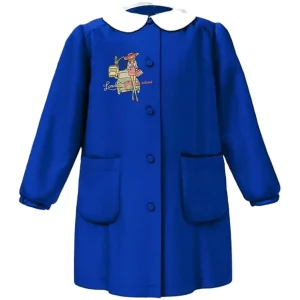 Ambrosino Grembiule Scuola Bambina Bluette Con Bottoni