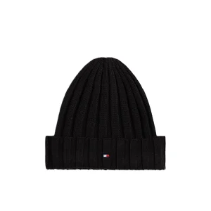 Tommy Hilfiger Kids Cappello Beanie Kids Small Flag in Maglia Morbida - AU0AU020