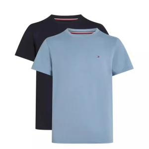 Tommy Hilfiger Kids Set 2 Maglie Manica Corta Bambino in Cotone UB0UB00310-0Y1