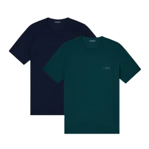 Emporio Armani 2 T-shirt Uomo Mezza Manica logo bold monogram EM000391-AF10776