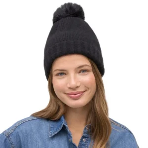 Ysabel Mora Donna Berretto PomPon Nero - 70688