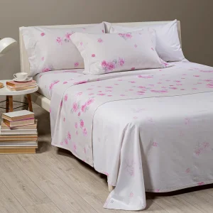 Caleffi Completo Lenzuola in Flanella di Puro Cotone Floral