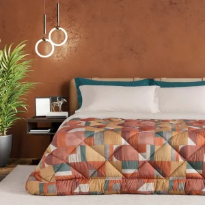 Linea Oro Trapunta Invernale Letto Singolo Stampata Jam