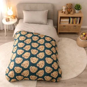 Linea Oro Trapunta Invernale Letto Singolo Stampata Teddy