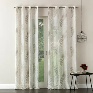 Linea Oro Tenda Manila In Tessuto Jacquard Semitrasparente con Borchie