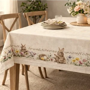 Linea Oro Tovaglia da Tavola Stampata in Cotone Encanto