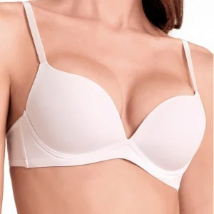 Lormar Reggiseno Donna Desiderio Push-up liscio Senza Ferretto Bianco