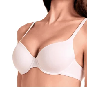 Lormar Reggiseno Donna Mousse Balconcino Imbottito microfibra con ferretto Bianc