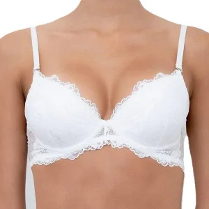 Lormar Reggiseno Donna Balconcino Prestige in Pizzo ferretto Bianco
