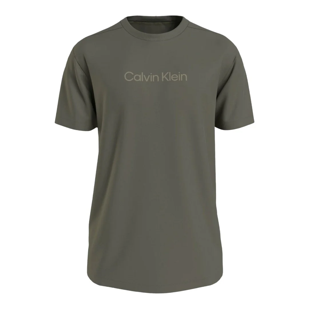 Calvin Klein BeachwearT-Shirt Uomo Crew Neck Logo Tee - KM0KM00960-PLI