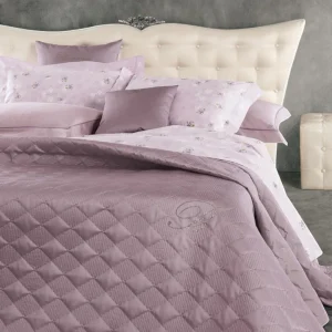 Blumarine Copriletto Trapuntato matrimoniale decoro in Strass Giada Cipria