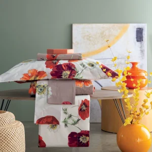 Dondi Home Lenzuola in percalle completo matrimoniale Opium bianco panna