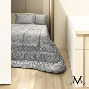 Dondi Home Trapunta Matrimoniale  Spice in Jacquard Platino