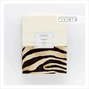 Riviera Completo Lenzuola in Cotone con Balza in Velluto Amir