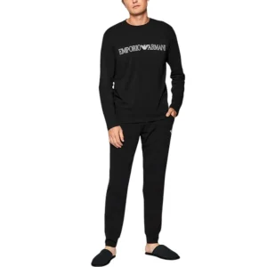 Emporio Armani Pigiama Uomo Cotone Logo Emporio Armani nero 111907 1A516 00020