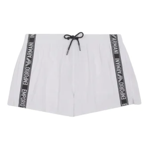Emporio Armani Boxer Uomo Beachwear Bianco - 211747 3R443 00010