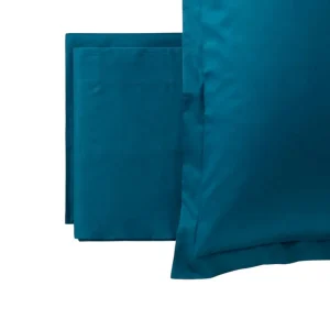 Reevèr Charme Completo Lenzuola Matrimoniale Raso di cotone Petrolio-LN0259-3101