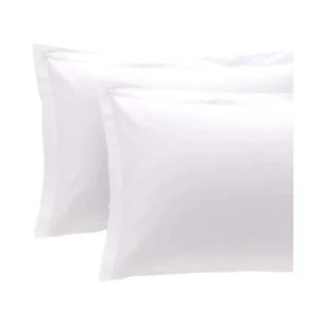 Reevèr Charme Coppia federe in raso di cotone Bianco