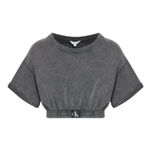 Calvin Klein Top Crop Donna Grigio -  KW0KW01780 BEH