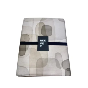 Reevèr Parure Copripiumino Matrimoniale Raso di Cotone Acqua Tortora