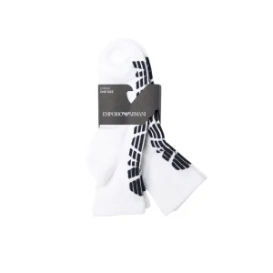 Emporio Armani Socks Set 2P Uomo Bianco - 303222 4F300 00010