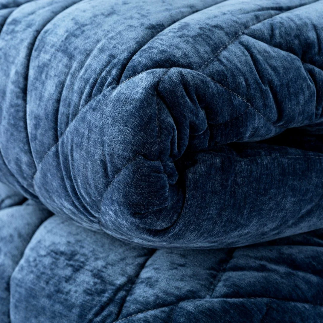 Riviera Edina Trapunta Matrimoniale Ciniglia Blu - LG0715 0601 - immagine 3