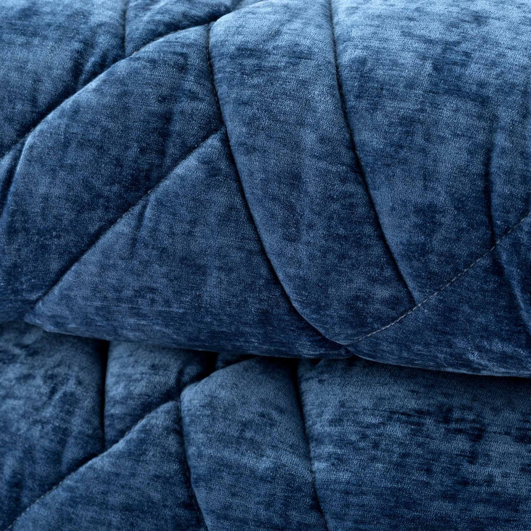 Riviera Edina Trapunta Matrimoniale Ciniglia Blu - LG0715 0601 - immagine 4