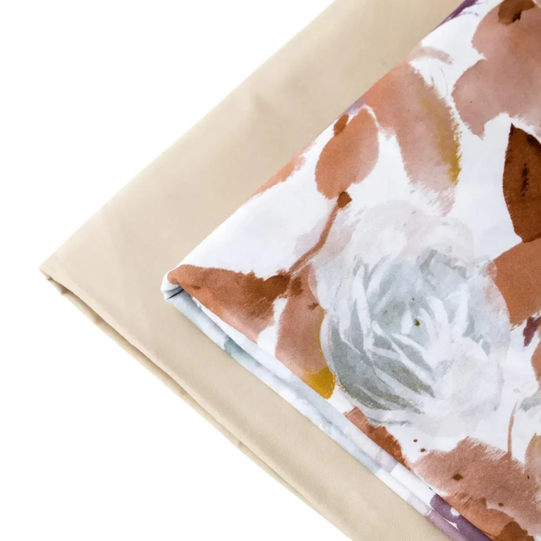 Riviera Lavinia Completo Lenzuolo Copriletto Stampa Digitale Beige - LN1506 0101 - immagine 3