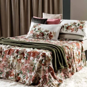 Riviera Isabel Completo Lenzuolo Copriletto Stampa Digitale Ambra - LN1510 0201