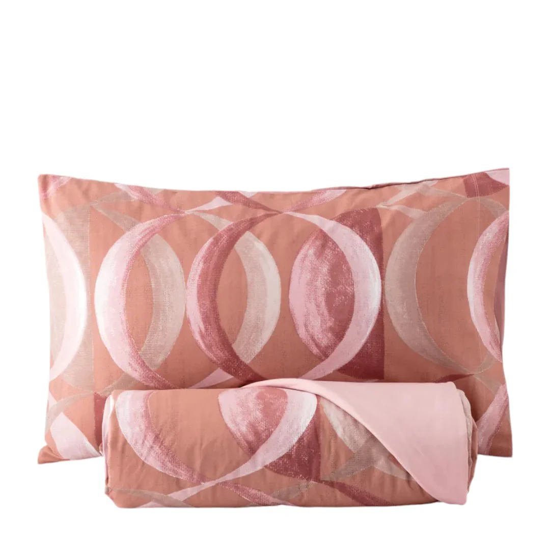 Riviera Copripiumino Robert Parure 2P Cotone Stampato Cipria - LF0709 0201 - immagine 2