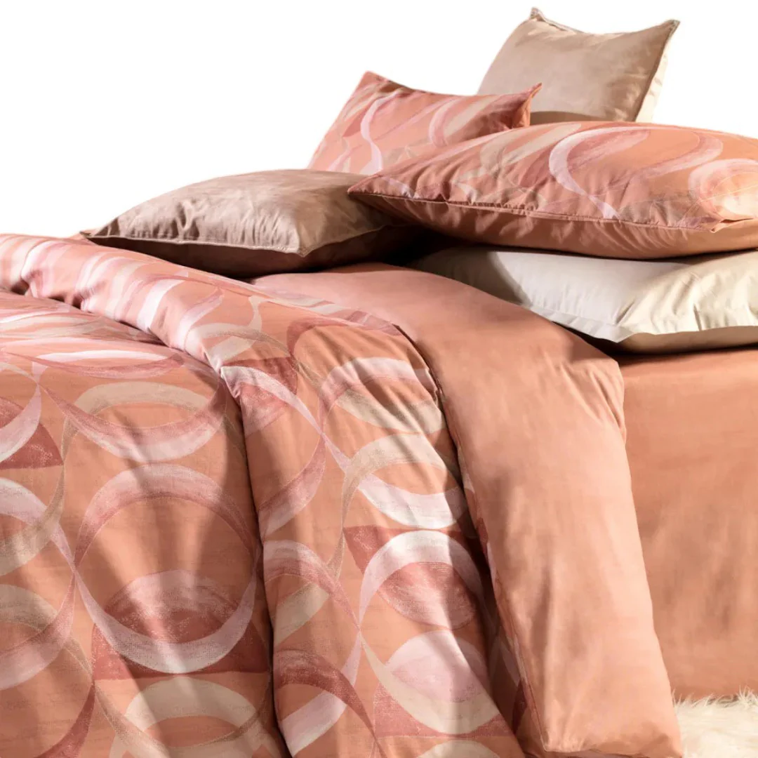 Riviera Copripiumino Robert Parure 2P Cotone Stampato Cipria - LF0709 0201 - immagine 3