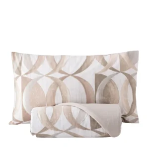 Riviera Copripiumino Robert Parure 2P Cotone Stampato Beige Sabbia - LF0709 0101