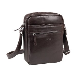 Borsa a Tracolla COWSILKYLEATHER – Marrone