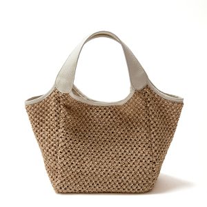 MAYA – Shopping in rafia e pelle