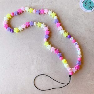 PHONEBEADS STELLE E PALLINE TONI ROSA 50 CM