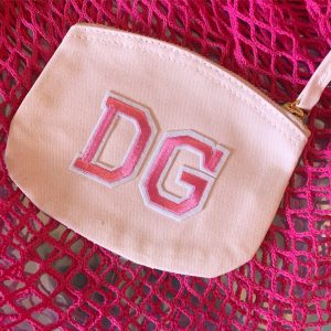 POCHETTE MINI PERSONALIZZATA CON INIZIALI COLLEGE