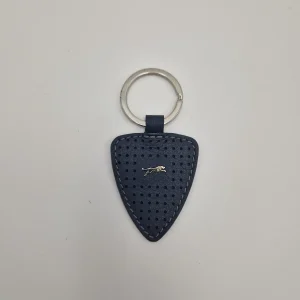 Portachiavi Jaguar in pelle blu