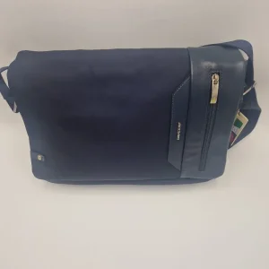 Borsa-Postina in tessuto e pelle marchio Acciaio